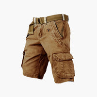 Herren-Utility-Shorts mit Taschen für Freizeit und Abenteuer - Braun
