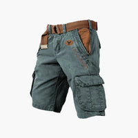 Herren-Utility-Shorts mit Taschen für Freizeit und Abenteuer - Blau