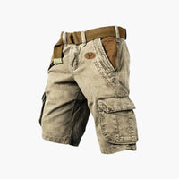 Herren-Utility-Shorts mit Taschen für Freizeit und Abenteuer - Khaki