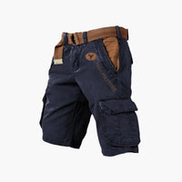 Herren-Utility-Shorts mit Taschen für Freizeit und Abenteuer - Marine