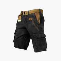 Herren-Utility-Shorts mit Taschen für Freizeit und Abenteuer - Schwarz
