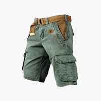 Herren-Utility-Shorts mit Taschen für Freizeit und Abenteuer - Grün