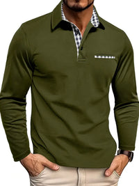 Elyo -Poloshirt mit langen Ärmeln - Grau