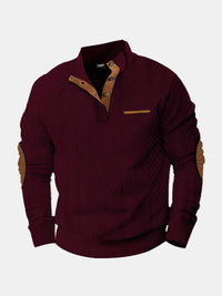 Jonas | Herren Klassiker Zopfmuster Pullover - Rot
