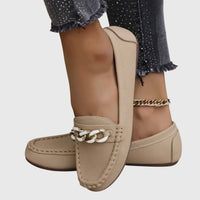 Yasmin | Damen Schlupf Ballerinas Runde Spitze – Ballerinas Rundspitze Alltag 2026 - Beige