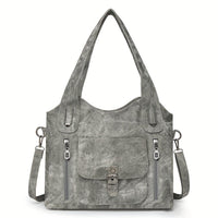 Franky | Vintage-Schultertasche - Grau