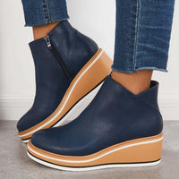 Nikkole - Stilvolle Damenstiefel mit Reißverschluss - Blau