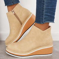 Nikkole - Stilvolle Damenstiefel mit Reißverschluss - Beige