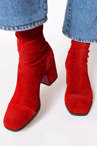 Alina | Elegante Stiefel Damen modern & lässig - Rosso