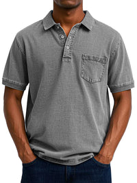 Leo | Vintage Casual Polo - Grau