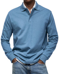 Alex™ - Langärmliges Freizeit-Polo - Blau
