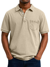 Leo | Vintage Casual Polo - Khaki