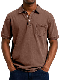 Leo | Vintage Casual Polo - Braun
