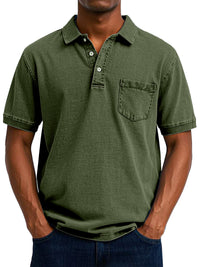 Leo | Vintage Casual Polo - Olivgrün