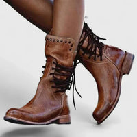 Birgit | Damen Klassische Schnürstiefel - Braun