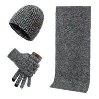 Tough Winter Set mit Mütze, Schal und Handschuhen - Grau