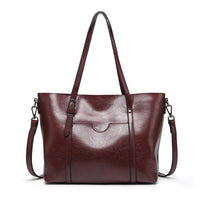 Sophia | Damen Raffinierte Eleganz Leder Tote Bag – Elegante Leder Tote Tasche - Dark Brown