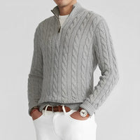 Herren-Pullover mit Rundhalsausschnitt - ACKLEY - Grau
