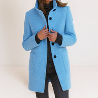 Victoria | Damenjacke mit hohem Kragen luxuriös - Hellblau