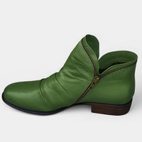Karin - Damen Bequeme Orthopädische Stiefel mit Fußbett - Grün