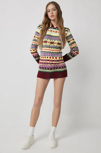 Elena | Damen Langarm Kapuzenpullover - Mehrfarbig