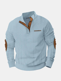 Jonas | Herren Klassiker Zopfmuster Pullover - Blau