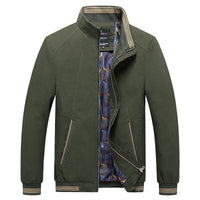 Herren Langarmjacke mit Taschen - Olivgrün (Militärgrün)