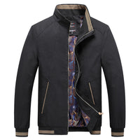 Herren Langarmjacke mit Taschen - Schwarz