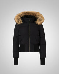 Isabel | Damen Gesteppter Winter Jacke Parka - Schwarz