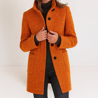 Victoria | Damenjacke mit hohem Kragen luxuriös - Orange