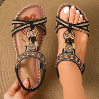Marijke – Bequeme Orthopädische Sandalen - Schwarz Braun