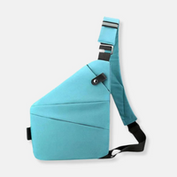Liv | Sichere Schultertasche aus Nylon - Hellblau