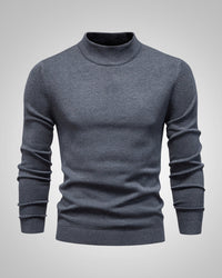 Fabian | Herren Klassiker Stehkragenpullover - Grau
