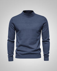 Fabian | Herren Klassiker Stehkragenpullover - Dunkelblau