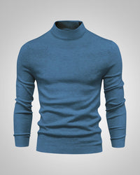 Fabian | Herren Klassiker Stehkragenpullover - Blau