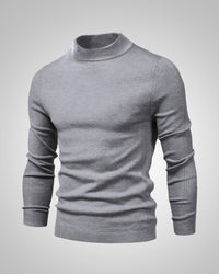 Fabian | Herren Klassiker Stehkragenpullover - Hellgrau