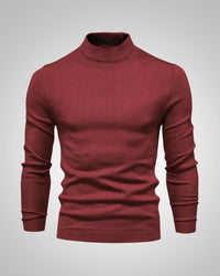 Fabian | Herren Klassiker Stehkragenpullover - Rot