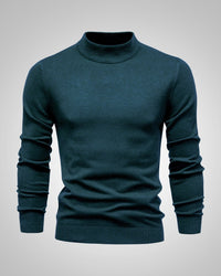 Fabian | Herren Klassiker Stehkragenpullover - Dunkelgrün