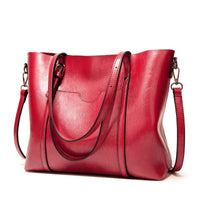 Sophia | Damen Raffinierte Eleganz Leder Tote Bag – Elegante Leder Tote Tasche - Red