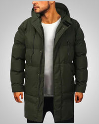 Robert | Herren Lange Steppjacke Winter Parka - Grün