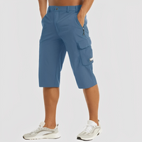 Adrienie - Komfortable Herren-Cargo-Hosen - Blau