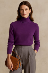 Ella | Damen Kaschmirpullover modern & komfortabel - Lila
