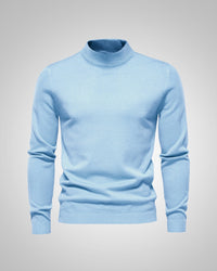 Fabian | Herren Klassiker Stehkragenpullover - Hellblau