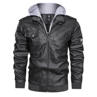 Herren Jacke mit abnehmbarer Kapuze und Taschen - Grau