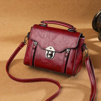 Zoe | Damen Zeitlose Eleganz Leder Schultertasche – Zeitlose Elegante Schultertasche - Red