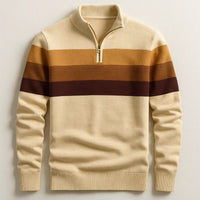 Finn | Herren-Pullover gestreift klassisch & modern - Braun
