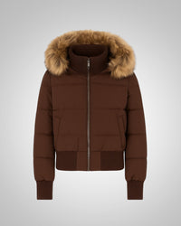Isabel | Damen Gesteppter Winter Jacke Parka - Braun