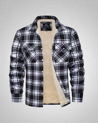 Marcel | Herren Sherpagefütterte Hemdjacke - Schwarz