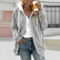 Chloe - Komfortable Damenjacke mit Kapuze - Grau