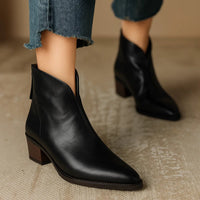 Christina™ | Luxuriöse Stiefeletten mit niedrigem Absatz - Schwarz